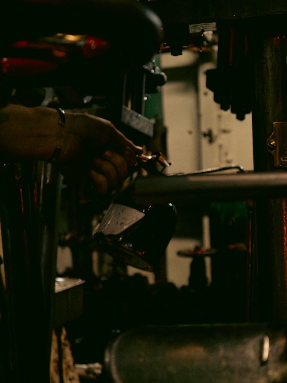Furniture upholstery workshop area