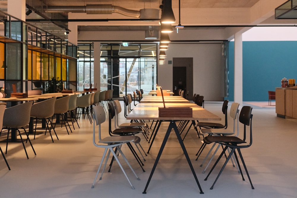 Restaurant dining furniture with tables and chairs