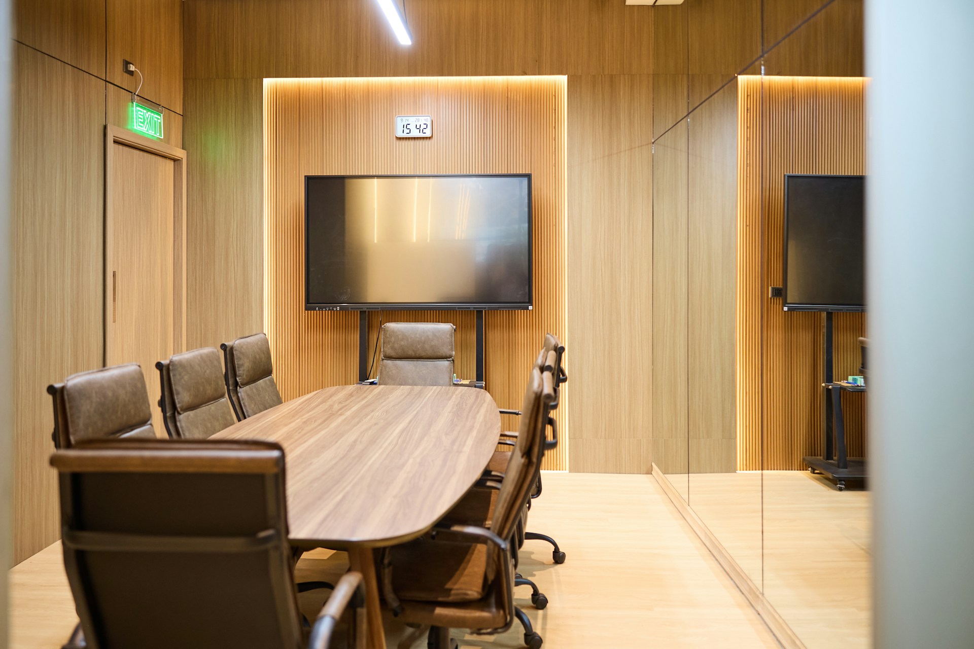 Office furniture project interior with workstations