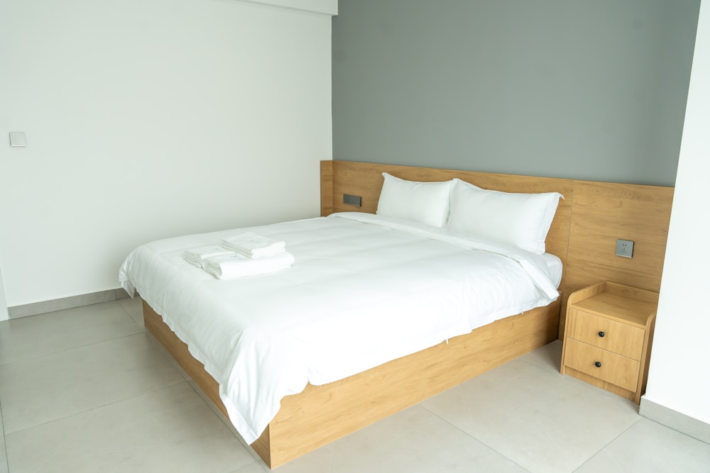 Modern bedroom furniture with upholstered bed
